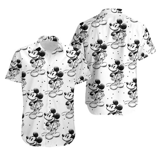 Sketch of Mickey Mouse Hawaiian Shirt