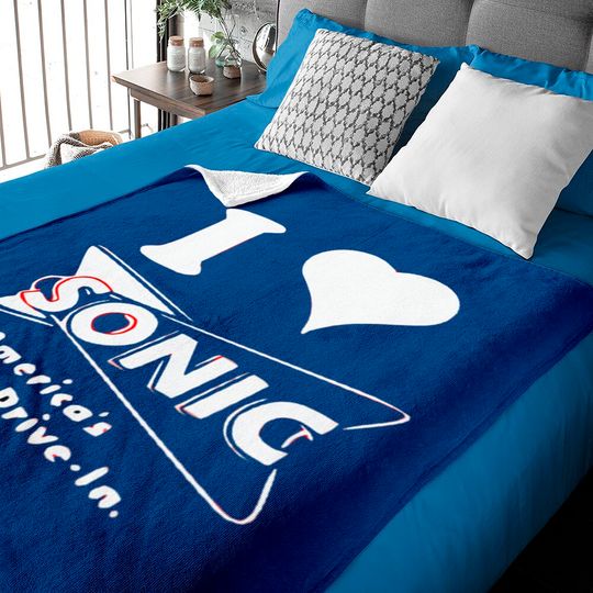 TO BUY Sonic drive in I love sonic drive in logo in reverse  Limited Edition  Perfect Gift Baby Blankets