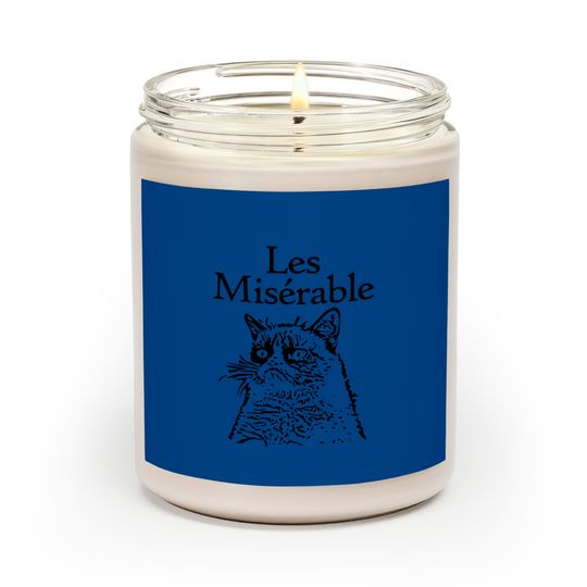 Les Miserable Le Grumpy Cat Scented Candles Music Funny Movie Cool Meme Gift