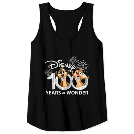 Chip and Dale Disney 100th Anniversary Tank Tops, Disney 100 Years Of Wonder Tank Tops