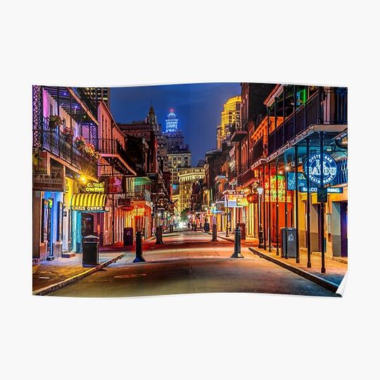 Bourbon Street, New Orleans Premium Matte Vertical Poster