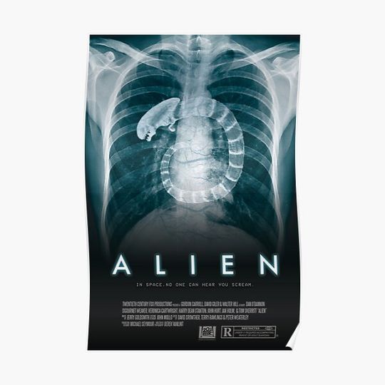 Alien Movie Poster Redesign Premium Matte Vertical Poster