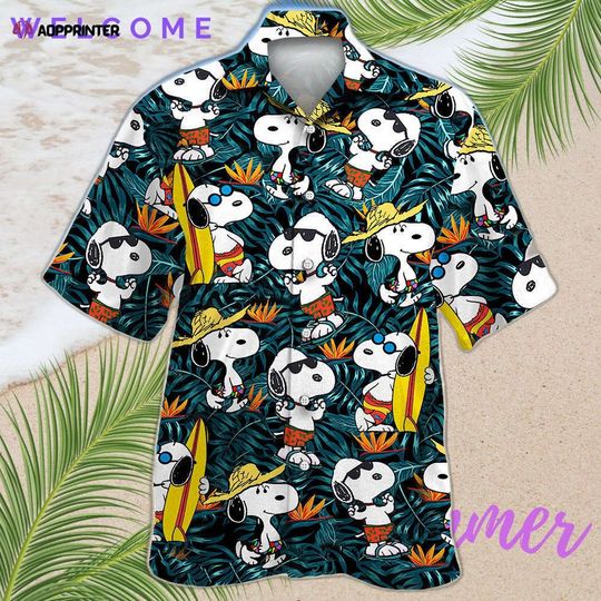 Tropical Snoopy Summer Time Hawaiian Shirt Summer Aloha Shirt For Men Women