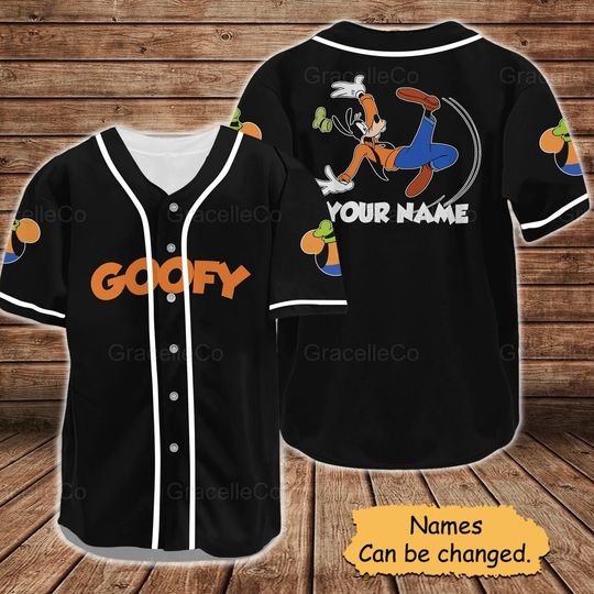 Disney Goofy Personalized Baseball Jersey Shirt, Goofy Dog Jersey Shirt