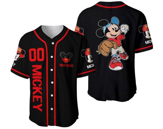 Personalized Mickey Baseball Jersey Shirt, Disney Soccer Jersey