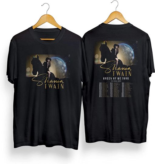 Shania Twain Tshirt, Queen of Me Tour Concert 2023 Double Sided Shirt