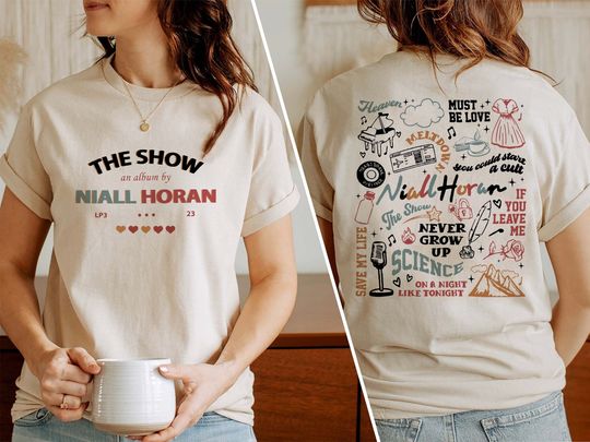 Niall Horan 2 Side Shirt, The Show Album Track List 2 Sides Shirt, Niall Horan The Show 2023 Shirt, Niall Horan Music Tour Shirt, 1D Shirt