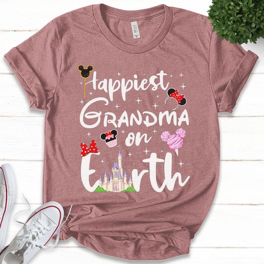 Happiest Grandma On Earth Shirt,Disney Grandma Shirt,Mother's Day Shirt,Disney Family Shirt