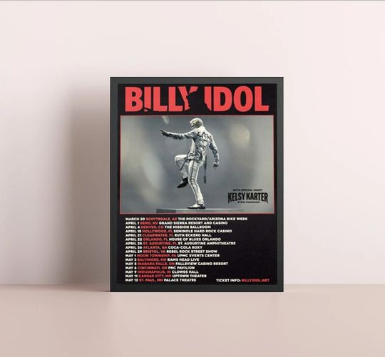 Billy Idol Tour 2023 Poster