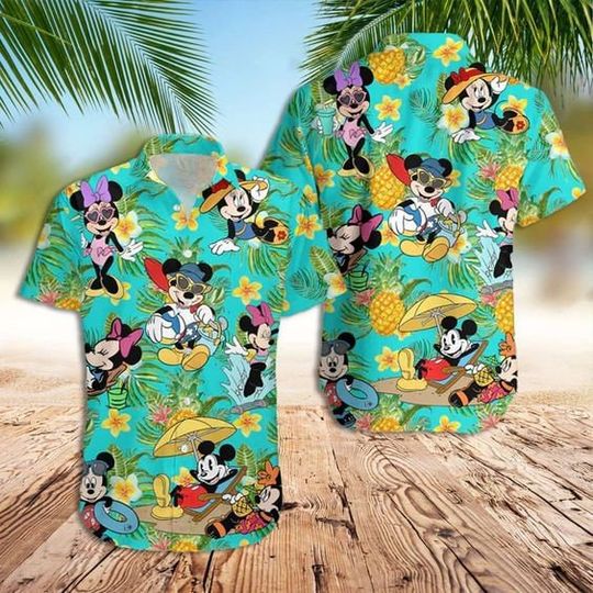 Mickey Mouse Hawaiian Shirt, Mickey Mouse Beach Shirt