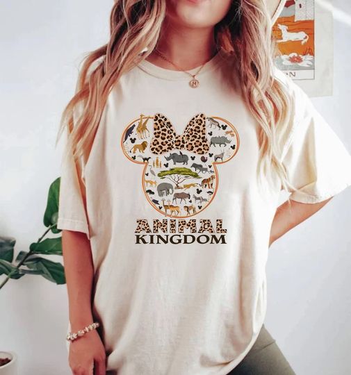 Disney Animal Kingdom Minnie Ears  Shirt, Disney Safari Shirt, Minnie Mouse Shirt, Disney Wild Shirt