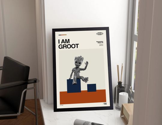 GROOT Poster - Retro Modern Poster, Minimalist Art, Vintage Poster