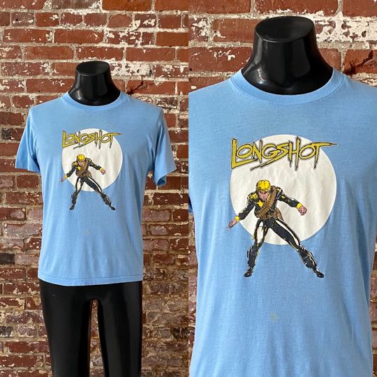 80s Longshot Marvel Comics T-Shirt. Vintage 1986 Longshot