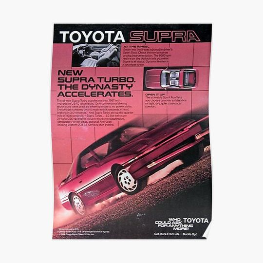 Toyota Supra A70 Premium Matte Vertical Poster
