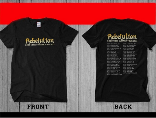 Rebelution Summer Tour Date 2023 Event Concert Music T-Shirt