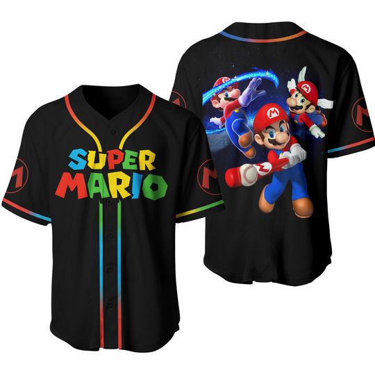 Super Mario Baseball Jersey Shirt, Super Mario Movie Jersey Shirt