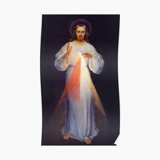 Divine Mercy (Kazimirowski Eugeniusz, 1934) Premium Matte Vertical Poster