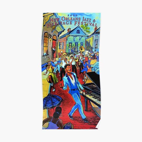New Orleans Jazz Festival Premium Matte Vertical Poster