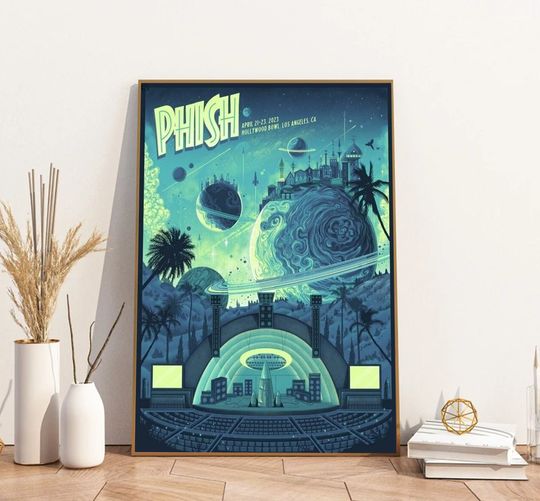CONCERT Phish 2023 Hollywood Bowl Poster, Rock Band Poster, Music Love Gift