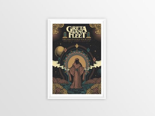 Greta Van Fleet Dreams In Gold Tour 2023 Poster