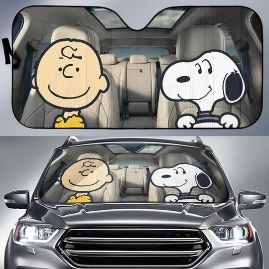 Snoopy Dog Car Sunshade, Snoopy Dog Movie Auto Sunshade