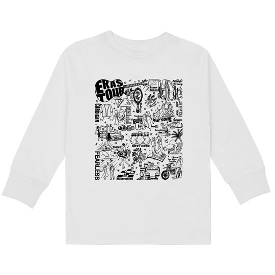 Eras Tour Kids Long Sleeve T-Shirts, Eras Tour Merch Comfort Colors Kids Long Sleeve T-Shirts, Love Story