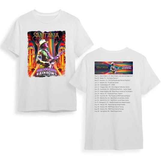 Santana 1001 Rainbow North American Tour T-Shirt