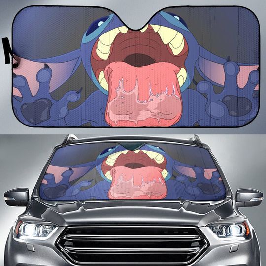 Stitch Lick Funny Car Auto Sun Shades, Car Accessories