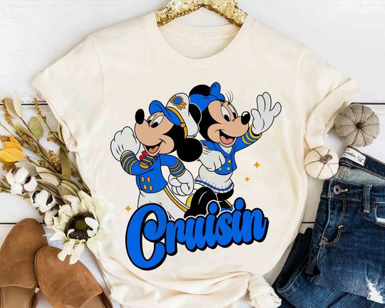 Cute Mickey Mouse & Minnie Magical Cruisin Shirt, Disney Cruise Line 25th Silver Anniversary At Sea T-shirt