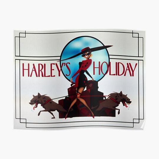 Harley's Holiday BTAS Title Card Premium Matte Vertical Poster