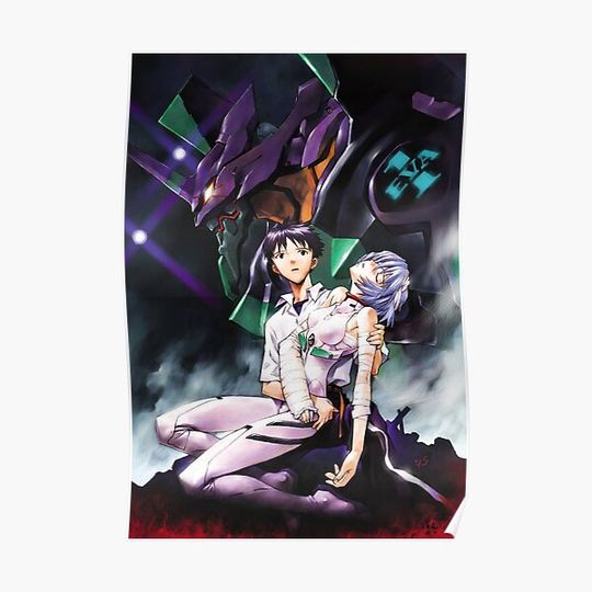 The End Of Shinji And Rei Premium Matte Vertical Poster