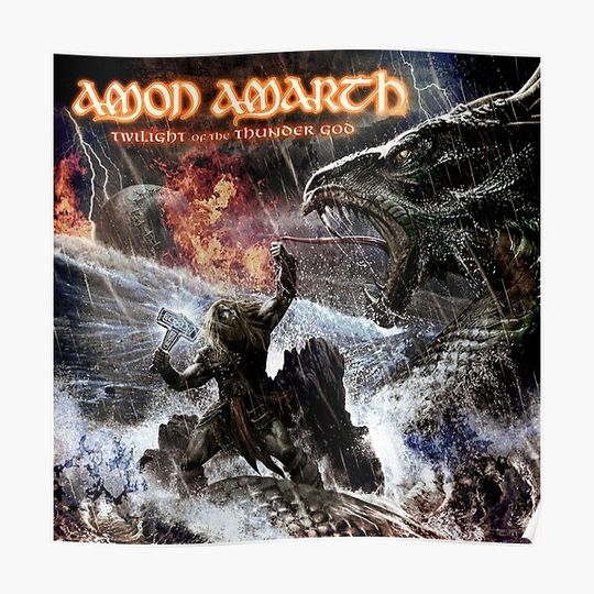 Amon Amarth twilight of the thunder god Premium Matte Vertical Poster