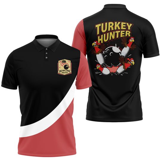 Turkey Hunter Polo Shirt, Bowling Polo Shirt