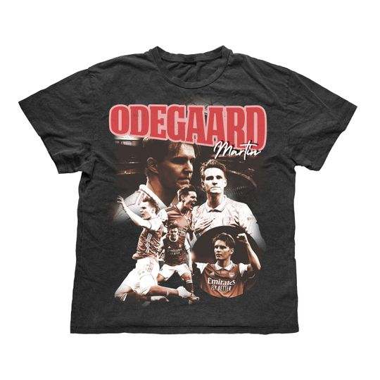 Martin Odegaard Bootleg Vintage Football T-Shirt | gifts for him | Arsenal gift