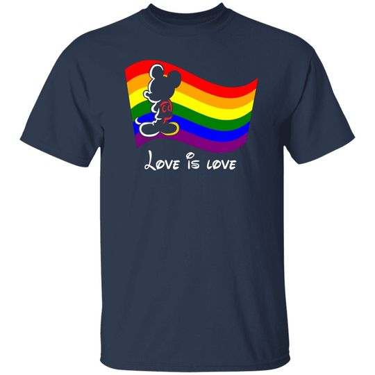 Love is Love Mickey Mouse Pride Shirt Mickey Mouse Rainbow T-Shirt