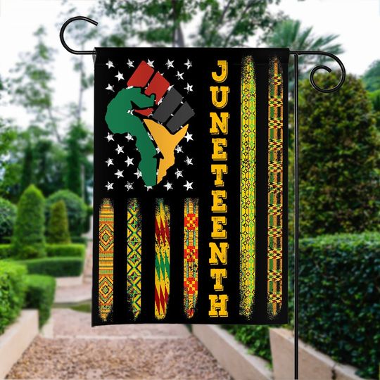 Juneteenth Double-sided Flag, Juneteenth 1865 Flag, Freedom Since 1865 Flag