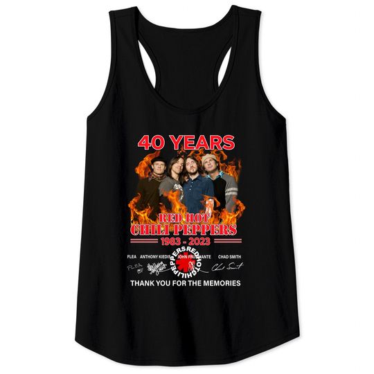 Red Hot ChILI Peppers Tank Tops, Red Hot ChILI Peppers 40 Years 1983 2023
