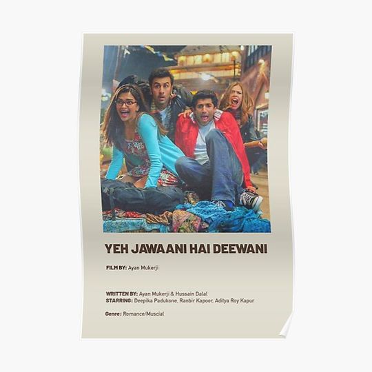 Yeh Jawaani Hai Deewani - minimalist movie poster Premium Matte Vertical Poster