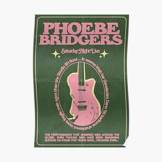Phoebe Bridgers Saturday Night Live Poster Premium Matte Vertical Poster