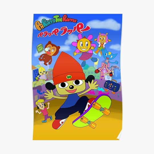 Parappa The Rapper Anime Poster Premium Matte Vertical Poster