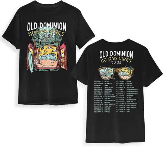 Old Dominion Music Tour 2023 Double Sided Vintage Tee