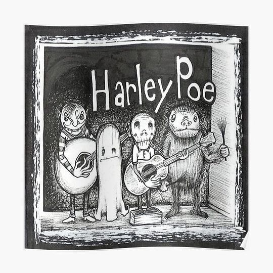 Harley Poe Folk Punk Premium Matte Vertical Poster