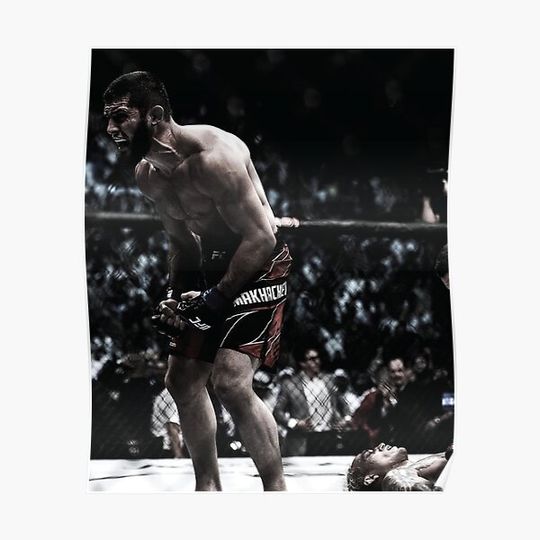 Islam Makhachev vs. Charles Oliveira UFC 280 - UFC Lightweight Champion Premium Matte Vertical Poster