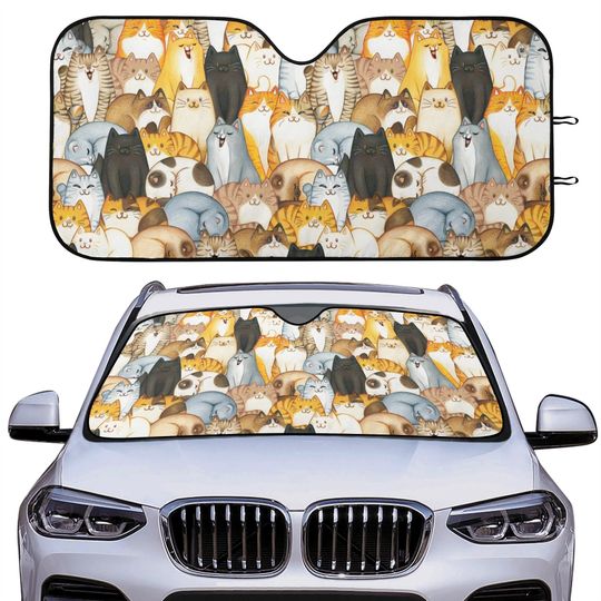 Cat Lovers' Car Windshield Sun Shade Cover