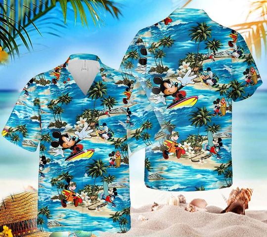 Mickey Mouse Summer Hawaiian Shirt, Mickey Summer Hawaiian Shirt