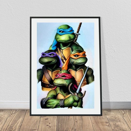 Teenage Mutant Ninja Turtles Portrait Painting Poster