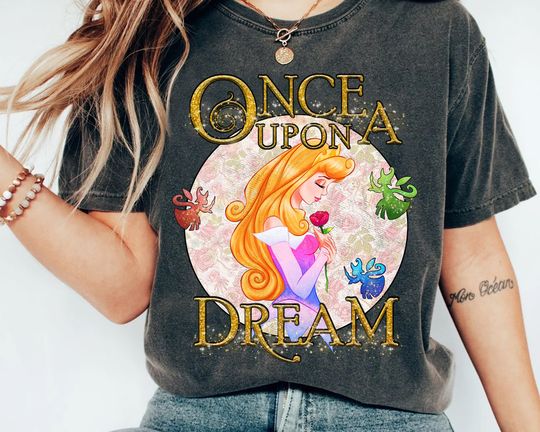 Disney Princess Sleeping Beauty Aurora Once Upon Dream Retro Shirt