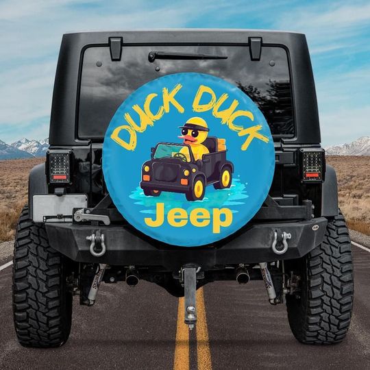 Spare Tire Cover Duck Duck Jeep Blue