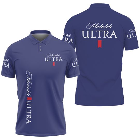 Michelob Ultra Blue Unisex Polo Shirt 3D