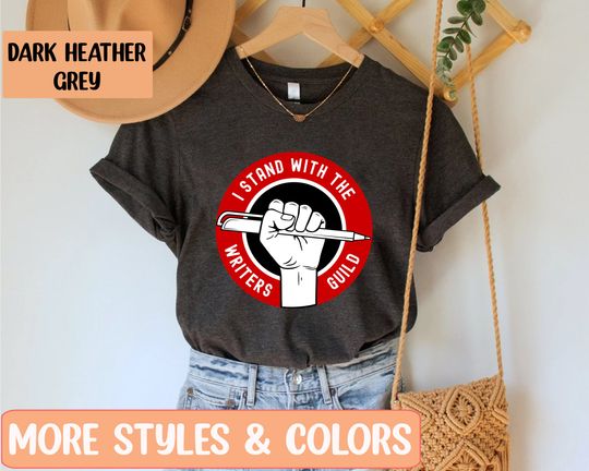 I s.tand w.ith the writers guild Shirt, Writers Guild Of America Shirt, Writer Shirt, WGA Strike Shirt